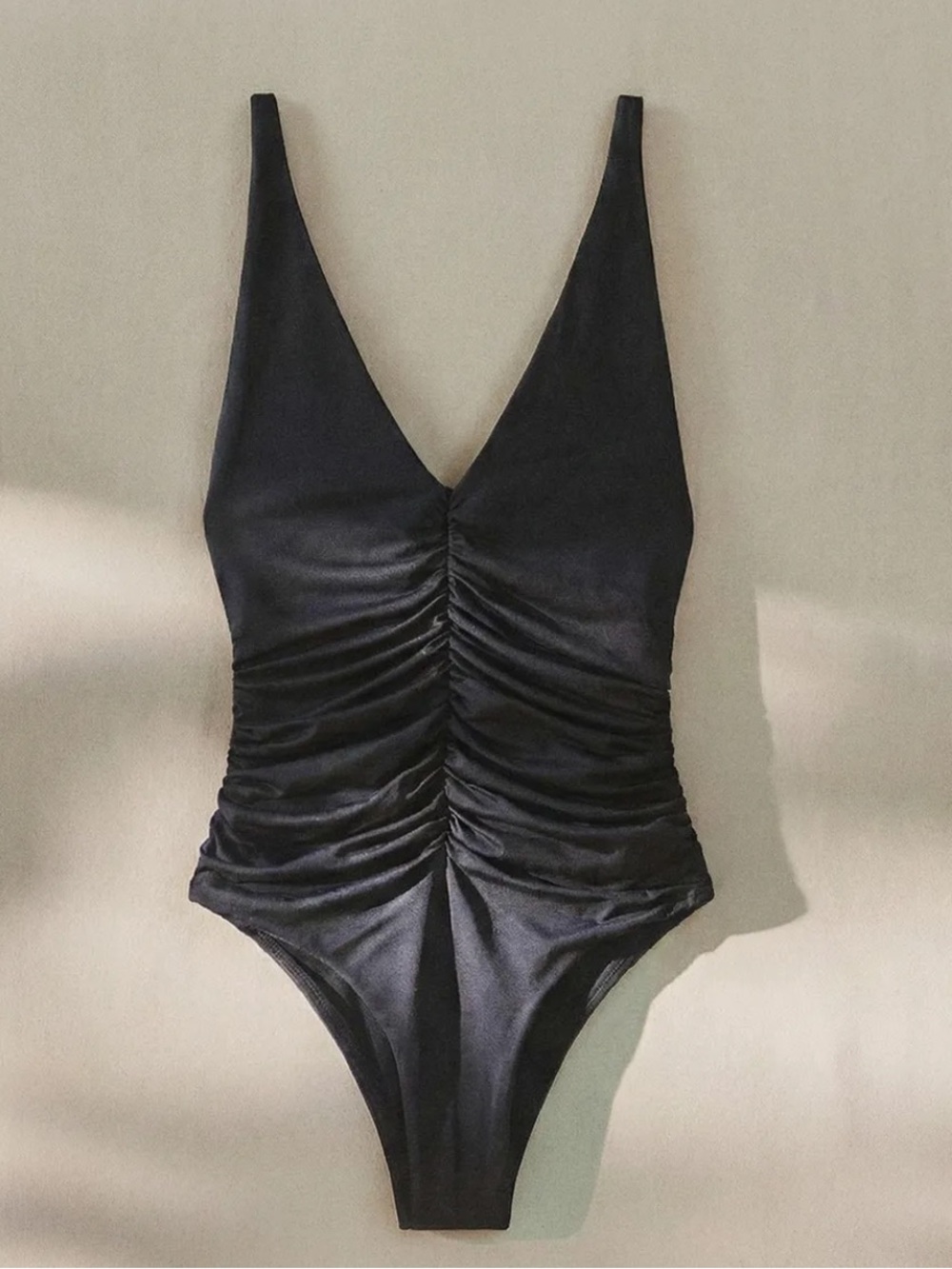 Zara Home NWT gathered beach swimsuit black 1150/605 - Picture 4 of 6
